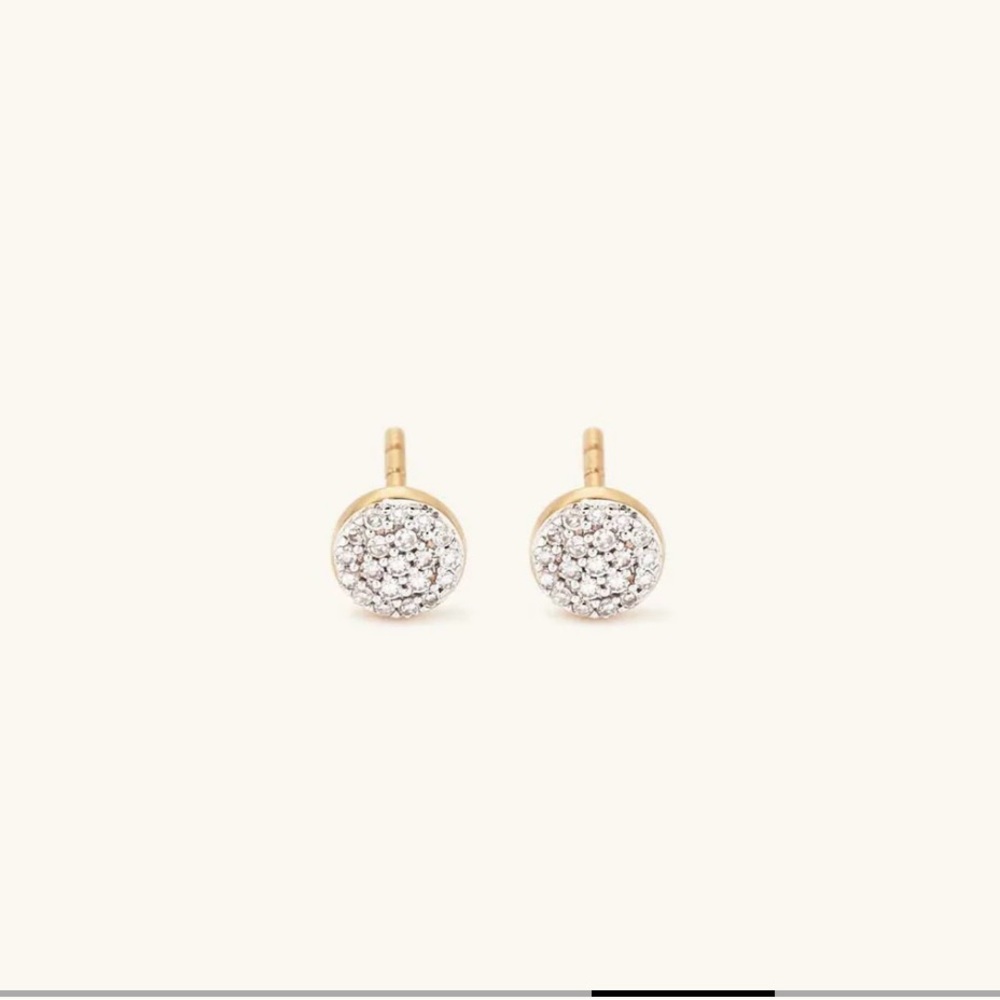 Pavé Diamond Round Studs